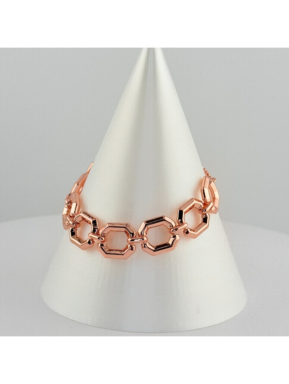 Bomb Party Single Stack Moonstone Pulley Bracelet - on Rose Gold #55